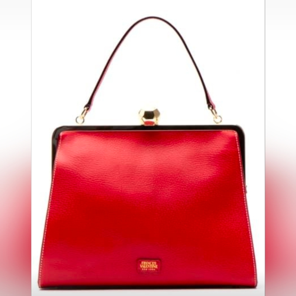 Frances Valentine Jackie Red Leather Handbag